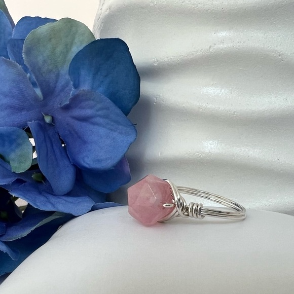 ARTISAN Rose Quartz 925 Silver Ring - Picture 5 of 15